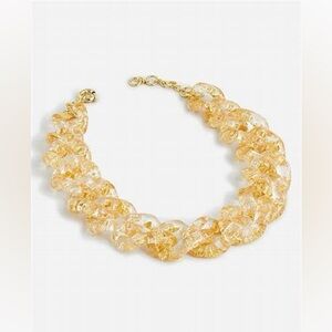 J.Crew Chunky link necklace with gold flakes BN349
